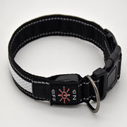 Waterproof Pet Collar Two-color Mesh Dog Neck Golden Retriever Anti-lost At Night