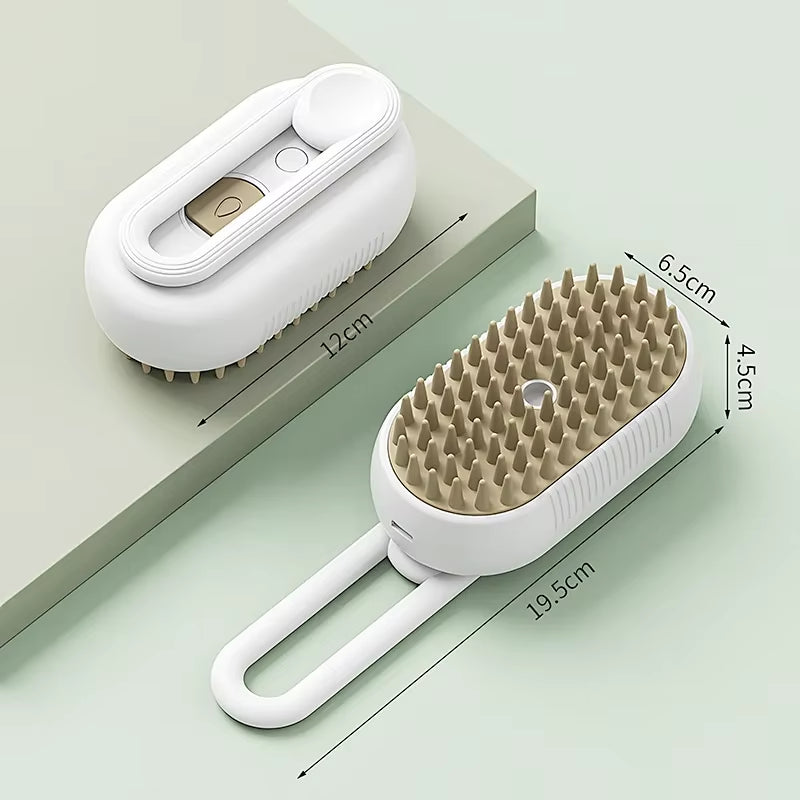 3In1 Steam Brush Steam Cats Comb Water Steam Cat Brush Electric Spray Hair Brushes Cats Massage Grooming Hair Removal Comb