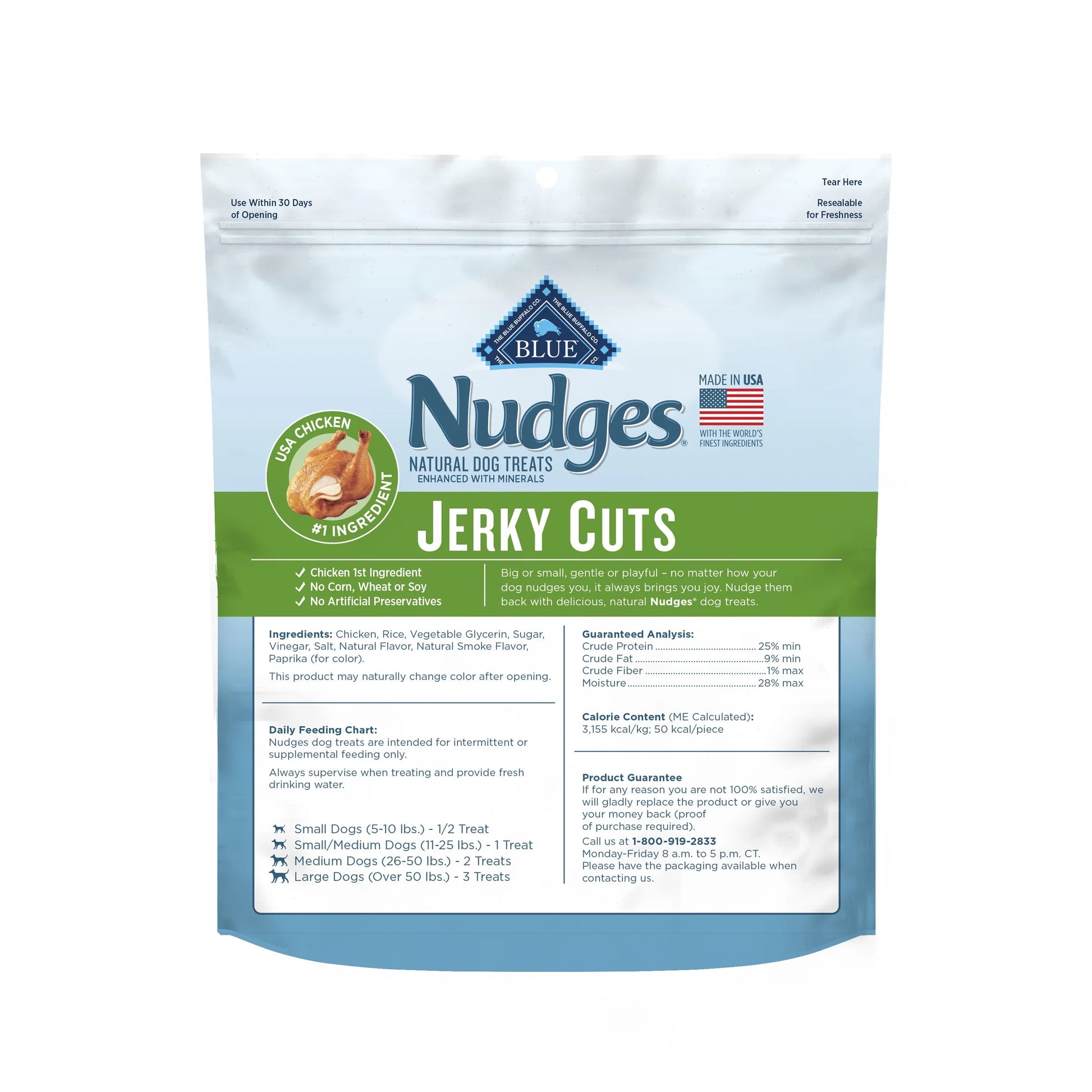 Nudges Jerky Cuts Dog Treats Made with Real Chicken, 5-Oz. Bag