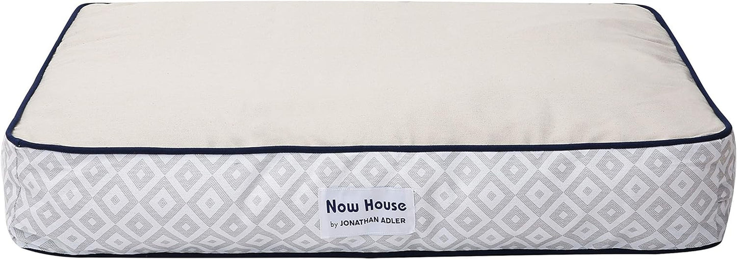 Now House for Pets by  Grey Diamond Cushion Dog Bed, Medium Medium Dog Bed Washable Dog Bed for Medium Dogs by Now House by  (FF16059)