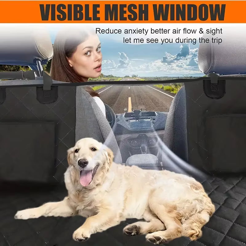 New Design Large Pet Rear Seat Extender Car Rear Seat Protector Hammock Dog Car Seat Cover Hard Bottom Travel Accessories