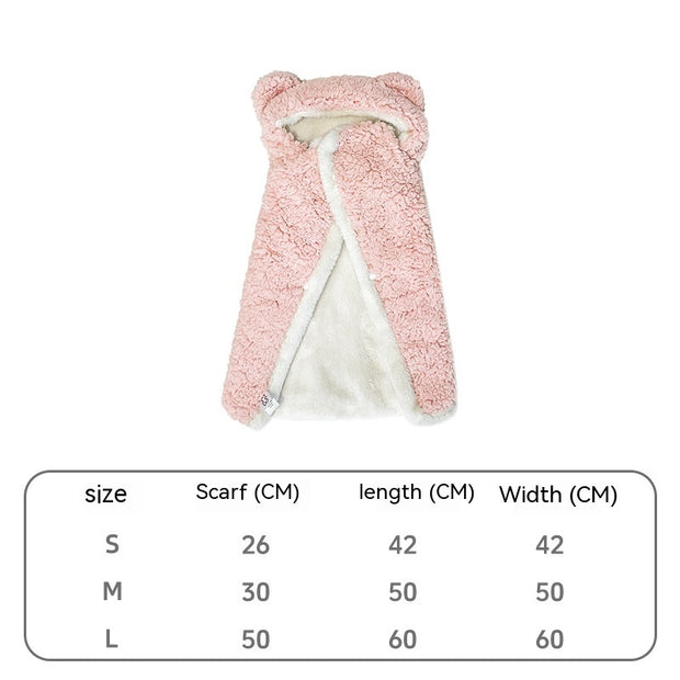 Pet Cloak Cute Cotton Velvet Dogs And Cats Warm Blanket