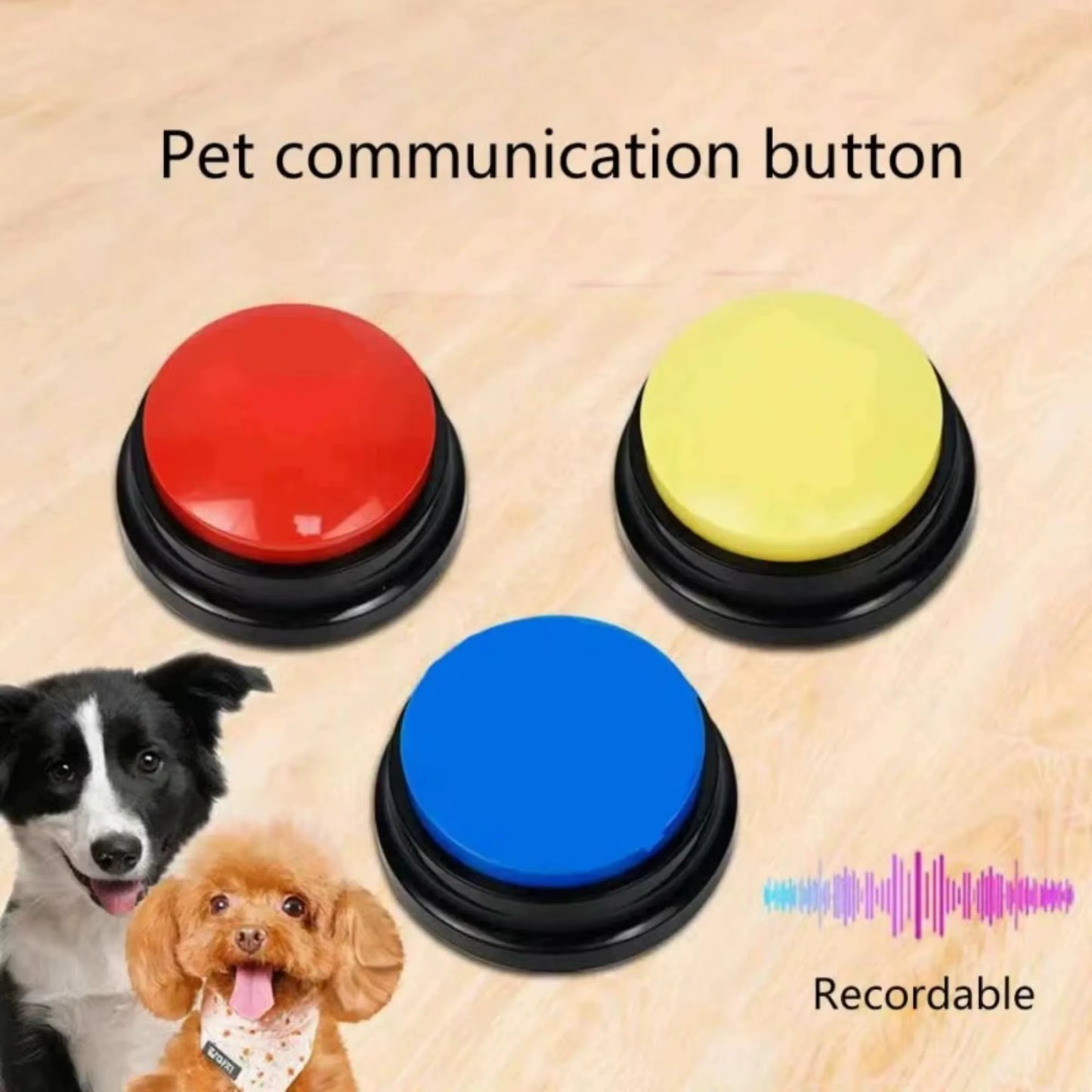 Dog Toys Funny Dog Recordable Pet Toys Travel Talking Pet Starters Pet Speaking Buttons Portable Cute Pet Supplies