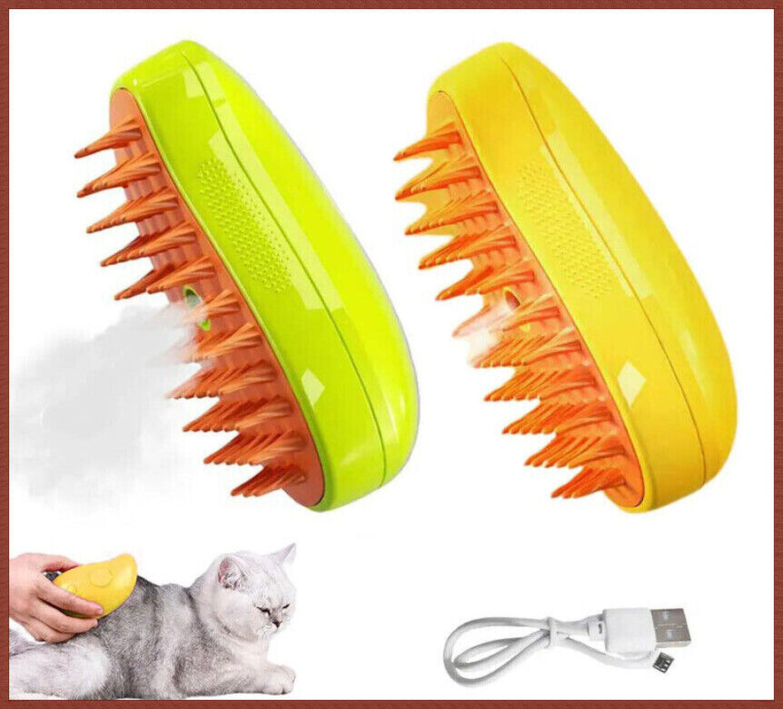 Cat Steam Brush Steamy Dog Brush 3 in 1 Electric Massage Spray Cat Hair Brush