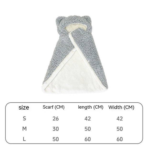 Pet Cloak Cute Cotton Velvet Dogs And Cats Warm Blanket