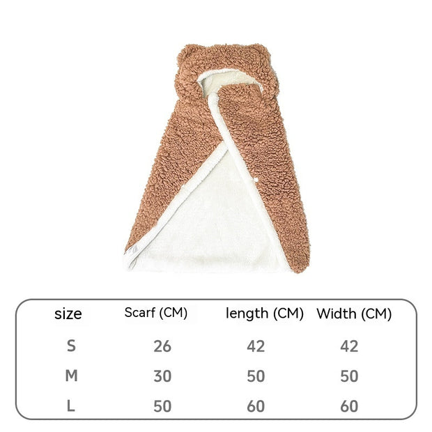 Pet Cloak Cute Cotton Velvet Dogs And Cats Warm Blanket